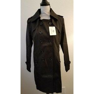 FARVALUE Women's Double Breasted Trench Coat Belte